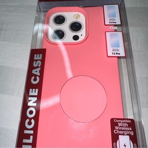 iphone 13 pro / 14 pro pink phone case